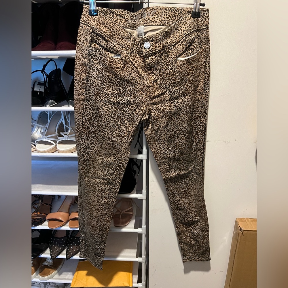 White House Black Market Leopard Print Skinny Pants